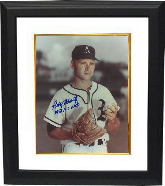 Bobby Shantz Autographed Philadelphia Athletics 8 x 10 Photograph Custom Framing with 1952 AL MVP-Powers Sports Memorabilia