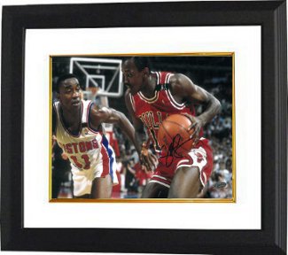 Craig Hodges Autographed Chicago Bulls 8 x 10 Photograph Custom Framing - Leaf Authentics vs Detroit Pistons (3X 3 Point Shooting Contest W-Powers Sports Memorabilia