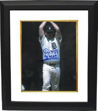 Denny McLain Autographed Detroit Tigers 8 x 10 Photograph Custom Framing with CY 68-69-Powers Sports Memorabilia