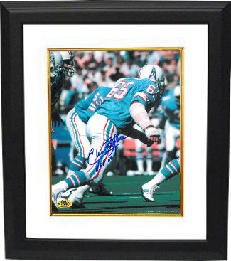Elvin Bethea Autographed Houston Oilers 8 x 10 Photograph Custom Framing with HOF 03-Powers Sports Memorabilia
