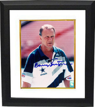 Barry Switzer Autographed Dallas Cowboys 8 x 10 Photograph Custom Framing - PSA Hologram - CTBL_BW14837-Powers Sports Memorabilia