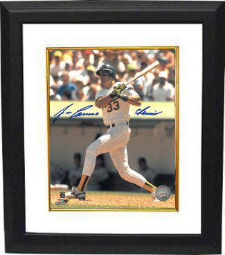 Jose Canseco Autographed Oakland A's 8 x 10 Photograph Custom Framing-JSA Hologram w Chemist Insc-Powers Sports Memorabilia