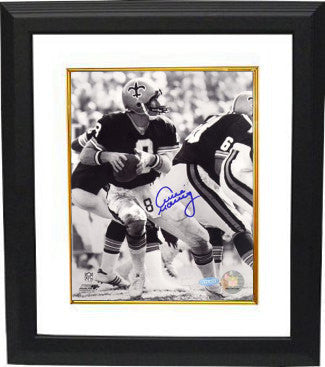 Archie Manning Autographed New Orleans Saints 8 x 10 Photograph Vintage B&W Custom Framing- Steiner Hologram-Powers Sports Memorabilia