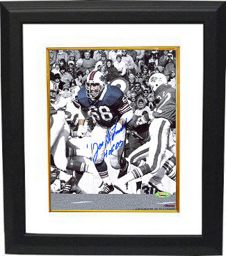 Joe Delamielleure Autographed Buffalo Bills 8 x 10 Spotlight Photograph Custom Framing with HOF 03- Tri-Star Hologram-Powers Sports Memorabilia