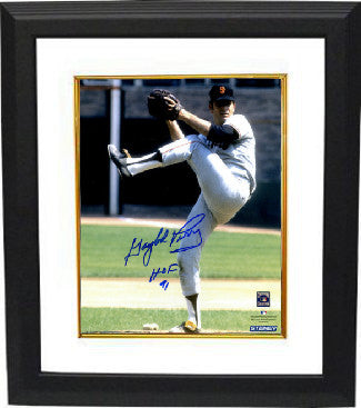 Gaylord Perry Autographed San Francisco Giants 8 x 10 Photograph Custom Framing with HOF 91- Steiner Hologram-Powers Sports Memorabilia