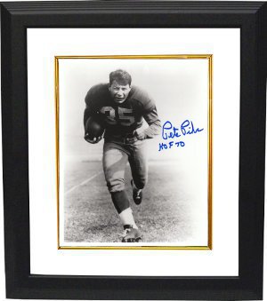 Pete Pihos Autographed Philadelphia Eagles 8 x 10 Photograph Custom Framing with HOF 70-Powers Sports Memorabilia