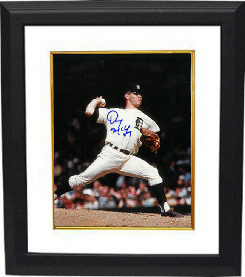 Denny McLain Autographed Detroit Tigers 8 x 10 Photograph Custom Framing (blue sig)-Powers Sports Memorabilia