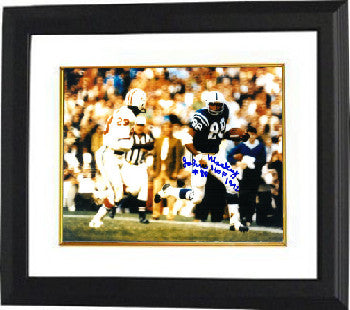 John Mackey Autographed Baltimore Colts 8 x 10 Photograph Custom Framing with HOF 1992 #88-Powers Sports Memorabilia