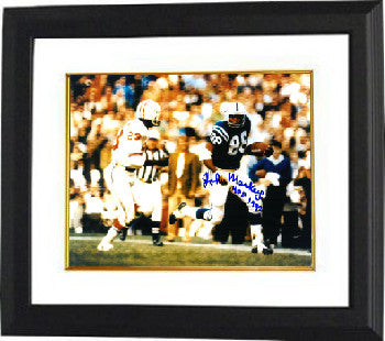 John Mackey Autographed Baltimore Colts 8 x 10 Photograph Custom Framing with HOF 1992 Insc-Powers Sports Memorabilia