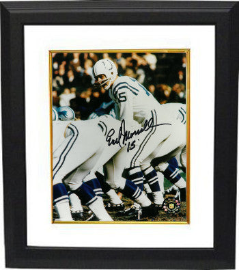 Earl Morrall Autographed Baltimore Colts 8 x 10 Photograph Custom Framing #15-Powers Sports Memorabilia
