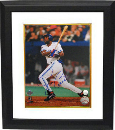 Joe Carter Autographed Toronto Blue Jays 16 x 20 Photograph Custom Framing - MLB Hologram (1993 World Series Swinging)-Powers Sports Memorabilia