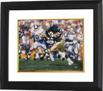 Ricky Watters Autographed Notre Dame Fighting Irish 16 x 20 Photograph Custom Framing #12-Powers Sports Memorabilia