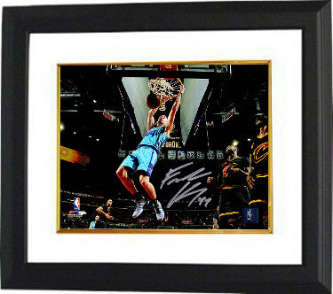 Frank Kaminsky Autographed Charlotte Hornets 8 x 10 Photograph Custom Framing with #44 - Schwartz Hologram (Slam Dunk)-Powers Sports Memorabilia