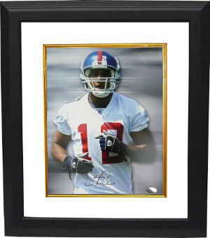 Steve Smith Autographed New York Giants 8 x 10 Photograph Custom Framing - GTSM Hologram-Powers Sports Memorabilia