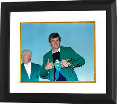 Nick Faldo Autographed PGA 11 x 14 Photograph custom Framing - JSA Hologram (1990 Augusta National Masters Championship green jacket)-Powers Sports Memorabilia