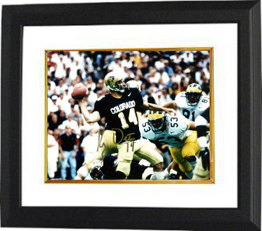 Koy Detmer Autographed Colorado Buffaloes 8 x 10 Photograph Custom Framing #14- Tri-Star Hologram-Powers Sports Memorabilia