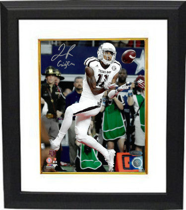 Josh Reynolds Autographed Texas A&M Aggies 8 x 10 Photograph Custom Framing with Gig 'Em- Tri-Star Hologram (white jersey)-Powers Sports Memorabilia