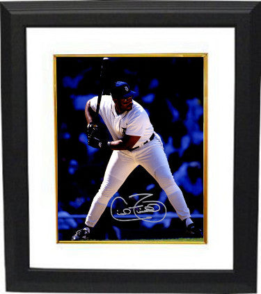 Cecil Fielder Autographed Detroit Tigers 8 x 10 Photograph Custom Framing - Schwartz Hologram-Powers Sports Memorabilia