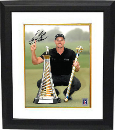 Henrik Stenson Autographed PGA 8 x 10 Photograph Custom Framing (2013 Race to Dubai Champion)- PGA Tour Hologram-Powers Sports Memorabilia
