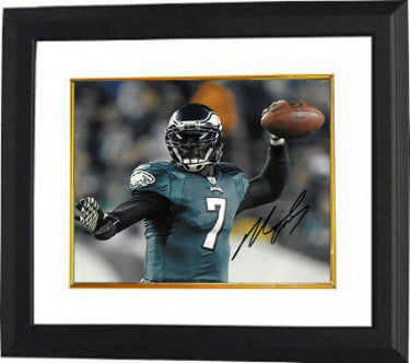 Michael Vick Autographed Philadelphia Eagles 8 x 10 Photograph Custom Framing - JSA Hologram-Powers Sports Memorabilia