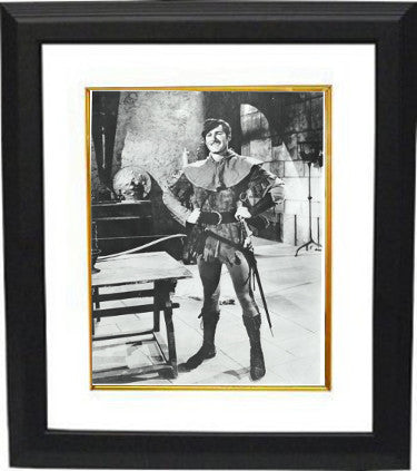 Errol Flynn Robin Hood Vintage B&W 8 x 10 Photograph Custom Framing-Powers Sports Memorabilia
