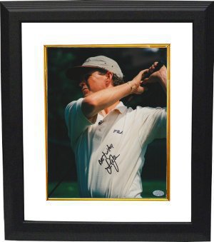 Lee Janzen Autographed 8 x 10 Photograph Custom Framing - Mounted Hologram-Powers Sports Memorabilia