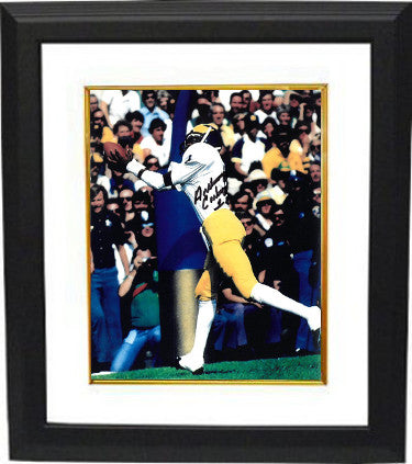 Anthony Carter Autographed Michigan Wolverines 8 x 10 Photograph Custom Framing #1 (TD Catch)-Powers Sports Memorabilia