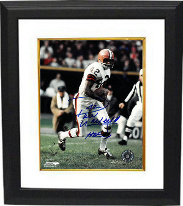 Paul Warfield Autographed Cleveland Browns Vintage 8 x 10 Photograph Custom Framing #42 HOF 83-Powers Sports Memorabilia