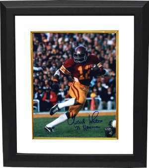Charles White Autographed USC Trojans 8 x 10 Photograph 79 Heisman Custom Framing-Powers Sports Memorabilia