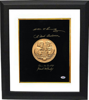 WWII Aces Congressional Gold Medal 11 x 14 Photograph Custom Framing 4 Autographed PSA Bud Anderson/Steve Pisanos/Frank McCauley/Abner Aust - CTBLaBW27650-Powers Sports Memorabilia