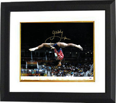 Gabby Douglas Autographed 2016 Rio Olympics Gymnastic 16 x 20 Photograph Custom Framing- PSA ITP (Team USA/Gold Medalist) - CTBL_BW28077-Powers Sports Memorabilia