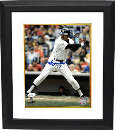 Reggie Jackson Autographed New York Yankees 8 x 10 Color Photograph Custom Framing- JSA Witnessed (batting)-Powers Sports Memorabilia