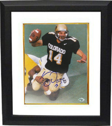Koy Detmer Autographed Colorado Buffaloes 8 x 10 Photograph Custom Framing-COA-Powers Sports Memorabilia
