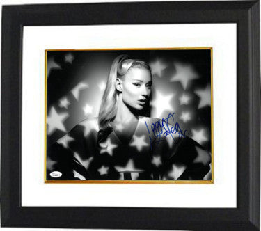 Iggy Azalea Autographed B&W 11 x 14 Photograph Custom Framing- JSA #L79905-Powers Sports Memorabilia