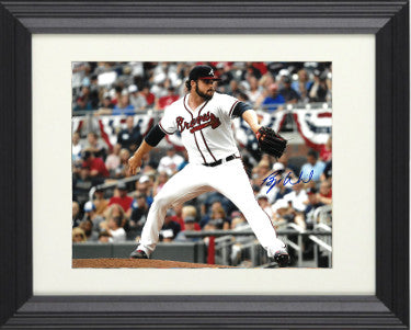 Bryse Wilson Autographed Atlanta Braves 8 x 10 Photograph Custom Framing (white jersey)-Powers Sports Memorabilia