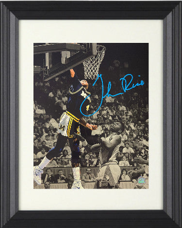 Glen Rice Autographed Michigan Wolverines Spotlight 8 x 10 Photograph Custom Framing- AWM Hologram (National Champs)-Powers Sports Memorabilia