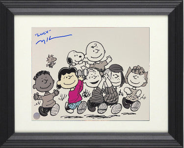 Melanie Kohn Autographed PEANUTS Spotlight 8 x 10 Photograph with Lucy Custom Framing- AWM Hologram-Powers Sports Memorabilia
