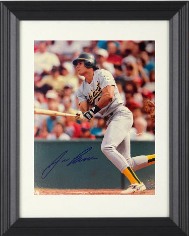 Jose Canseco Autographed Oakland A's 8 x 10 Photograph Custom Framing- AWM Hologram-Powers Sports Memorabilia