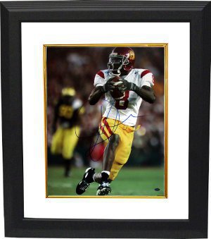 Dwayne Jarrett Autographed USC Trojans 8 x 10 Photograph Custom Framing - Jarrett Hologram-Powers Sports Memorabilia