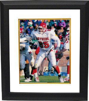 LJ Smith Autographed Rutgers Scarlet Knights 8 x 10 Photograph Custom Framing-Powers Sports Memorabilia