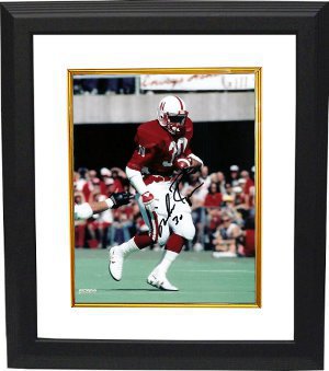 Mike Rozier Autographed Nebraska Cornhuskers 8 x 10 Photograph Custom Framing-Powers Sports Memorabilia