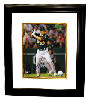 Kurt Suzuki Autographed Oakland A's 8 x 10 Photograph Custom Framing-Powers Sports Memorabilia