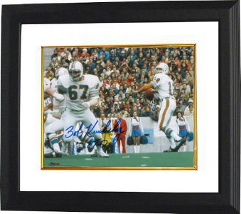 Bob Kuechenberg Autographed Miami Dolphins 8 x 10 Photograph Custom Framing with 17-0-COA-Powers Sports Memorabilia