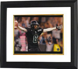 Ashley Lelie Autographed Hawaii 8 x 10 Photograph Custom Framing- Lelie Hologram-Powers Sports Memorabilia