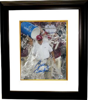 Bobby Bowden Autographed Florida State Seminoles 8 x 10 Photograph Powerade Dunk Custom Framing-Powers Sports Memorabilia