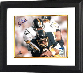 Mike Merriweather Autographed Pittsburgh Steelers 8 x 10 Photograph Custom Framing- Tri Star Hologram-Powers Sports Memorabilia