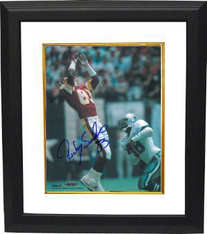 Ricky Sanders Autographed Washington Redskins 8 x 10 Photograph Custom Framing - Tri Star Hologram-Powers Sports Memorabilia
