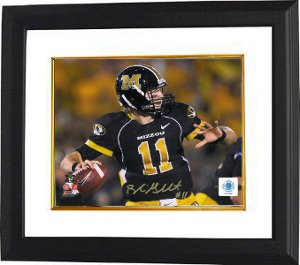 Blaine Gabbert Autographed Missouri Tigers 8 x 10 Photograph Custom Framing-Powers Sports Memorabilia