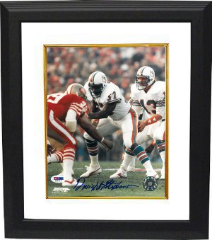 Dwight Stephenson Autographed Miami Dolphins 8 x 10 Photograph Custom Framing - PSA DNA Hologram-Powers Sports Memorabilia