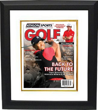 Tiger Woods 2012 PGA Golf Magazine Cover Custom Framing-Powers Sports Memorabilia